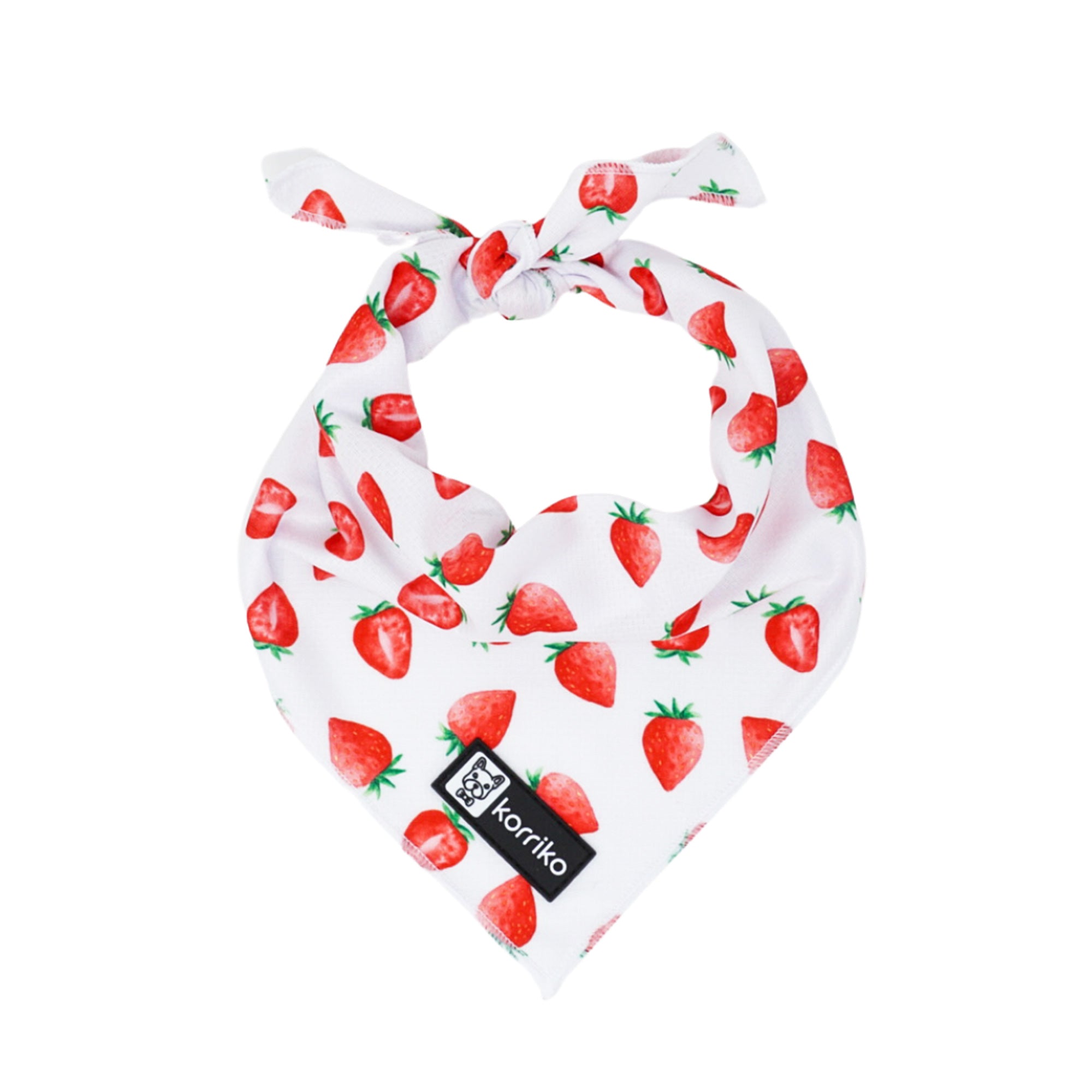 Cooling Dog Bandana - Strawberries & Cream (Final Sale) - Korriko Pet Supply