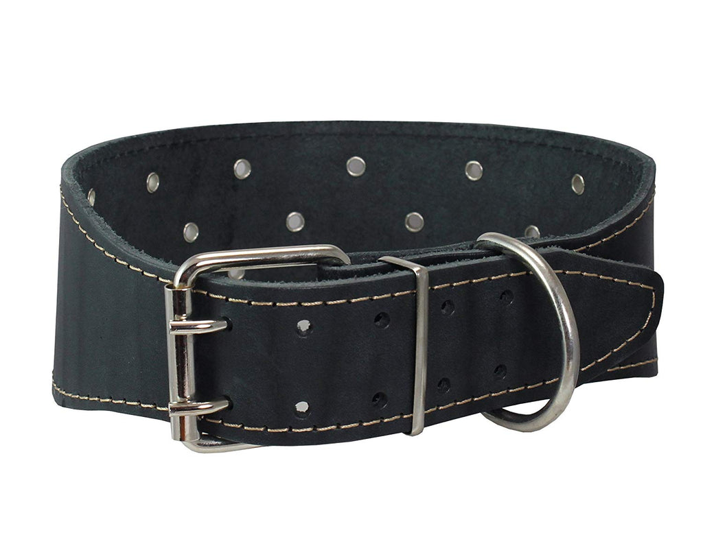 Large Breed Leather Dog Collar. Studded Dog Collars for Large Dogs. | Bark For Less
