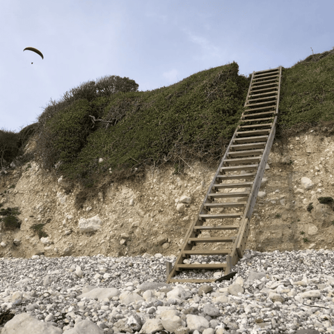 The ladder to take you to the base of the Smuggler's path