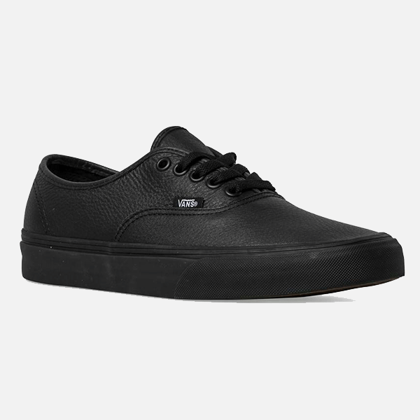 black leather vans shoes