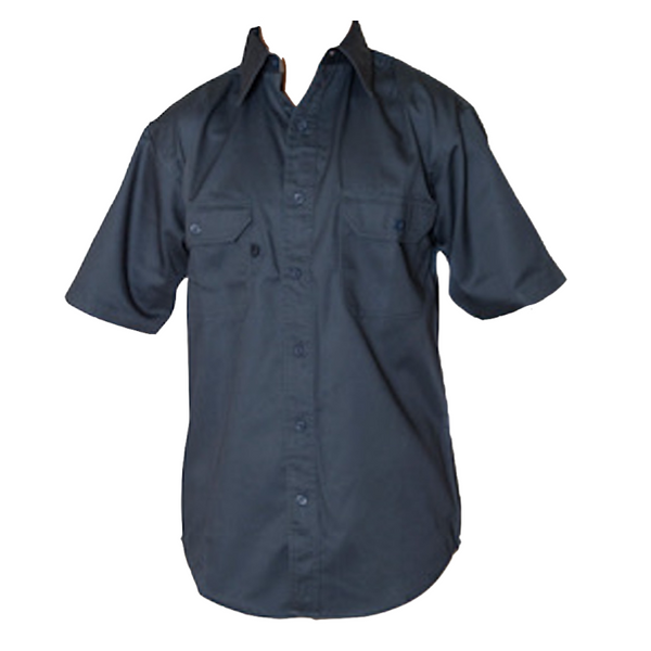 Men’s Twill Uniform Work Shirt with Button front Closure - BLUE COLLAR ...