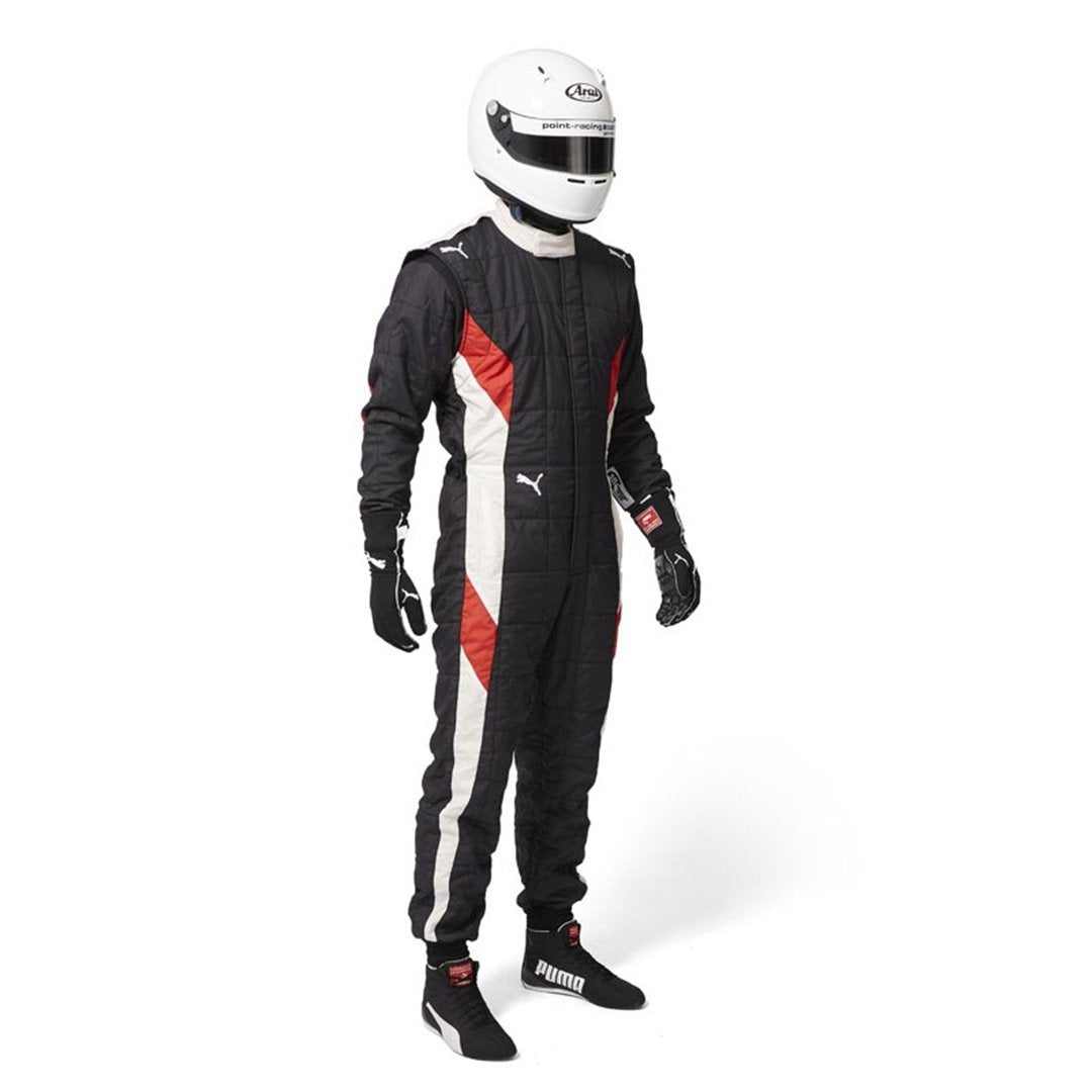 Puma Race Wear Unisex Podio FIA Approved Race Suit - Black / Blue / Re ...