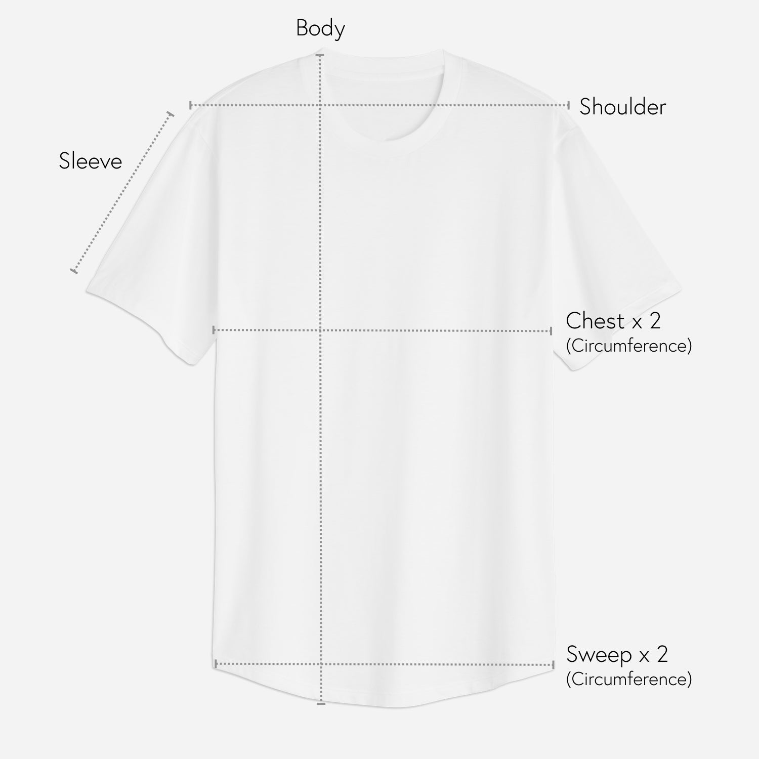 Sizing Chart For T-Shirts