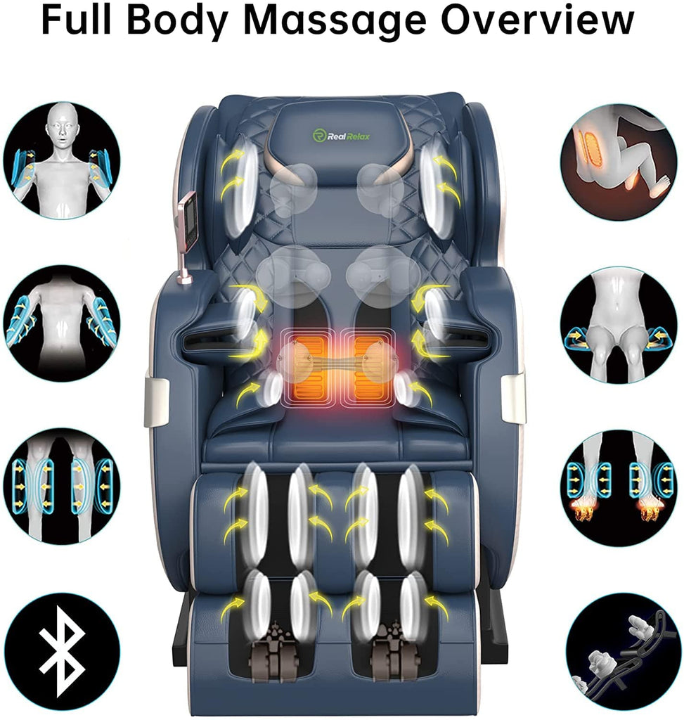 Real Relax® Favor 03 Adv 2022 S Track Full Body Zero Gravity Massage Chair Recliner Of Voice