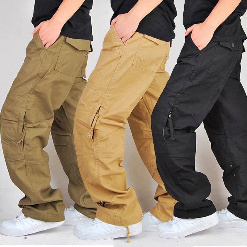 baggy khaki cargo pants for mens