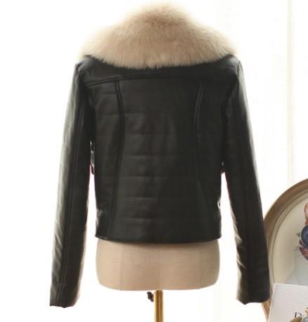 big faux fur collar coat