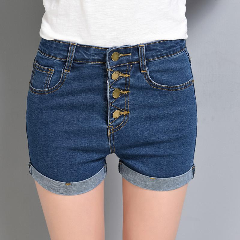 elastic high waisted shorts