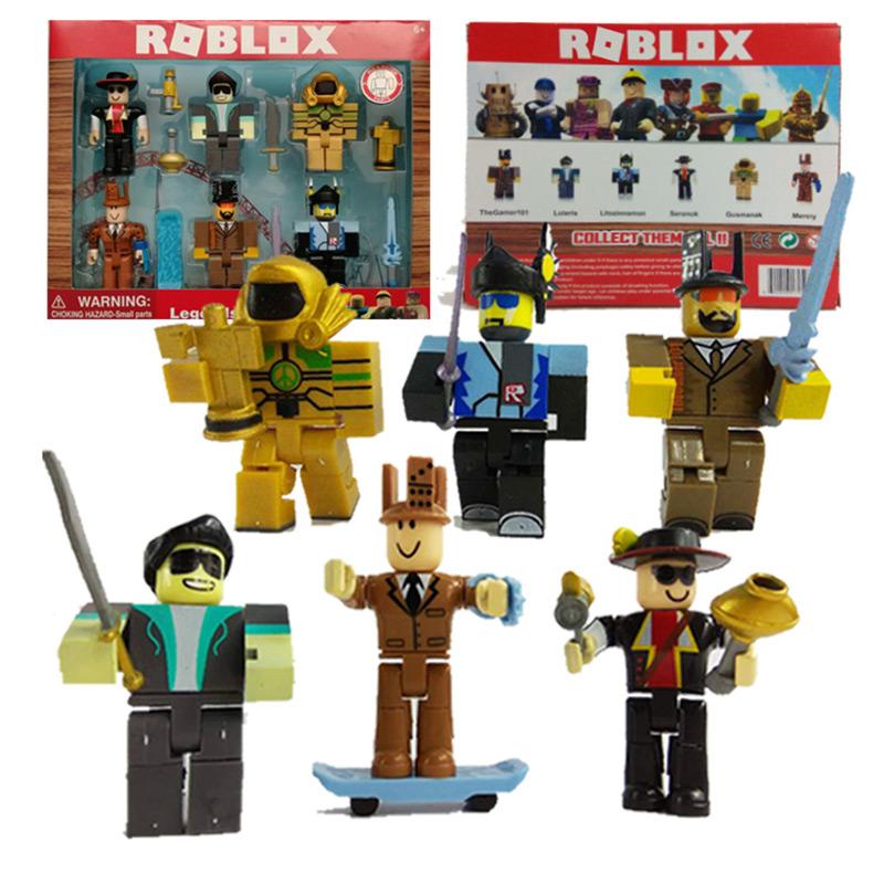 6pcs Set Roblox Figure 2018 7cm Pvc Game Figuras Roblox Boys Toys - hot game roblox purse cartoon wallet cute anime boys girl short purse card holder coin pocket action figure toys children gift