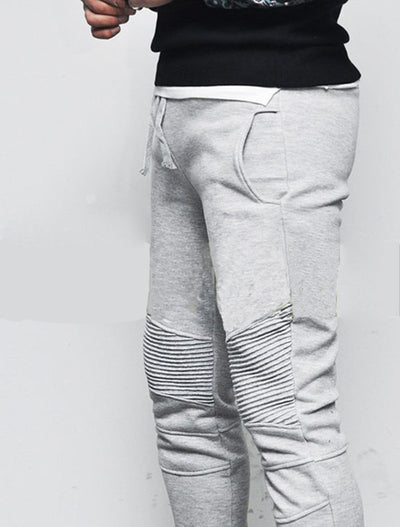 black biker joggers mens