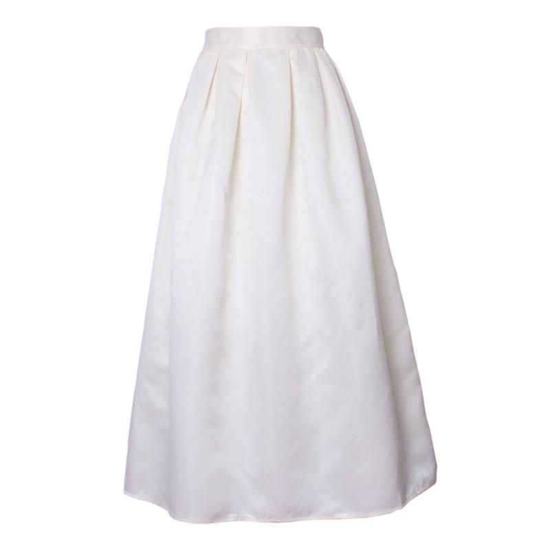 plain white maxi skirt