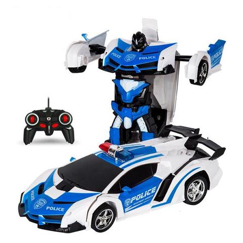 remote control transformer toy car with lights