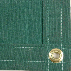 Sigman 20' x 20' Heavy Duty Cotton Canvas Tarp 18 OZ - Green - Made in USA