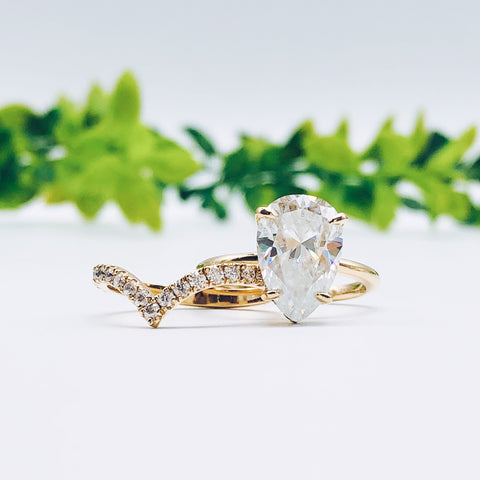 custom pear moissanite lab diamond engagement ring philippines