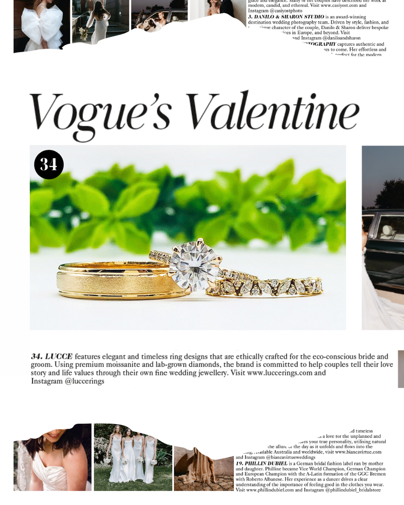 Engagement Ring Wedding Rings Moissanite Lab Diamond Vogue 