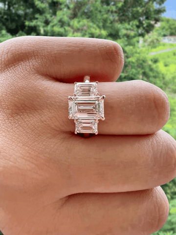 custom emerald moissanite lab diamond engagement ring philippines