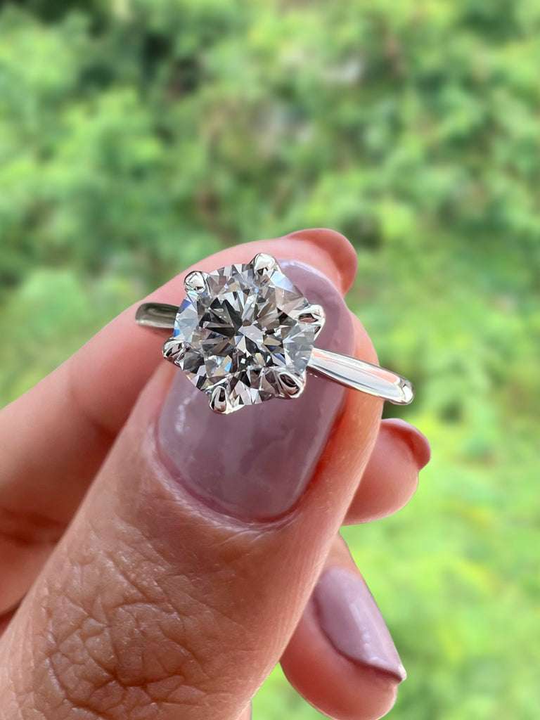 cathedral Engagement ring tapered bridge accent flower floral petal ring gold jewelry lab grown diamond manila philippines