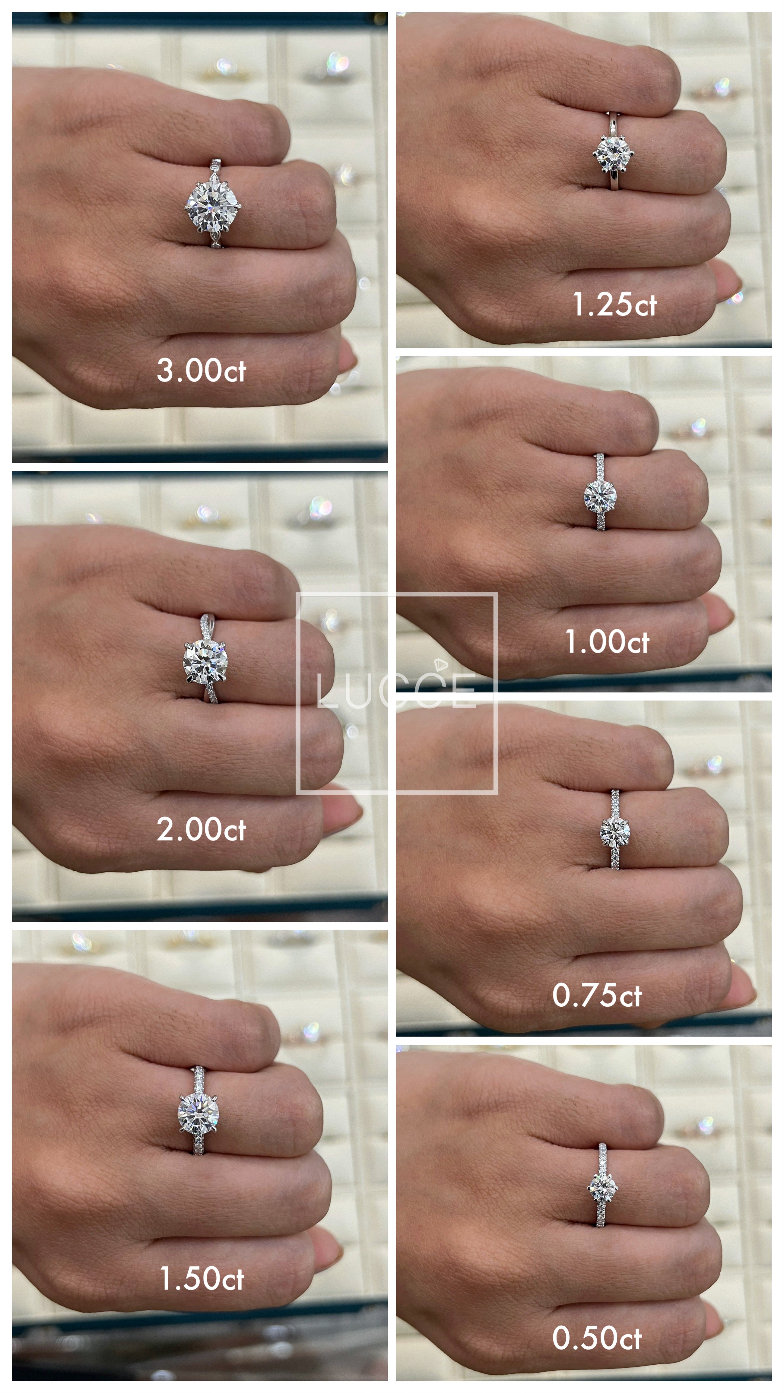 carat guide round cut lab diamond engagement rings philippines