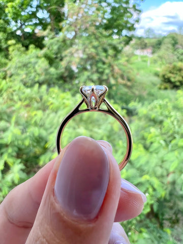 custom round moissanite lab diamond engagement ring philippines