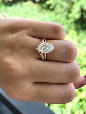 custom pear moissanite lab diamond engagement ring philippines