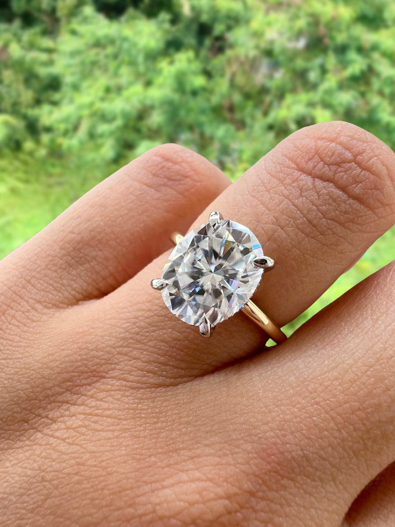 Oval cut engagement ring two toned white gold yellow gold supernova moissanite manila philippines