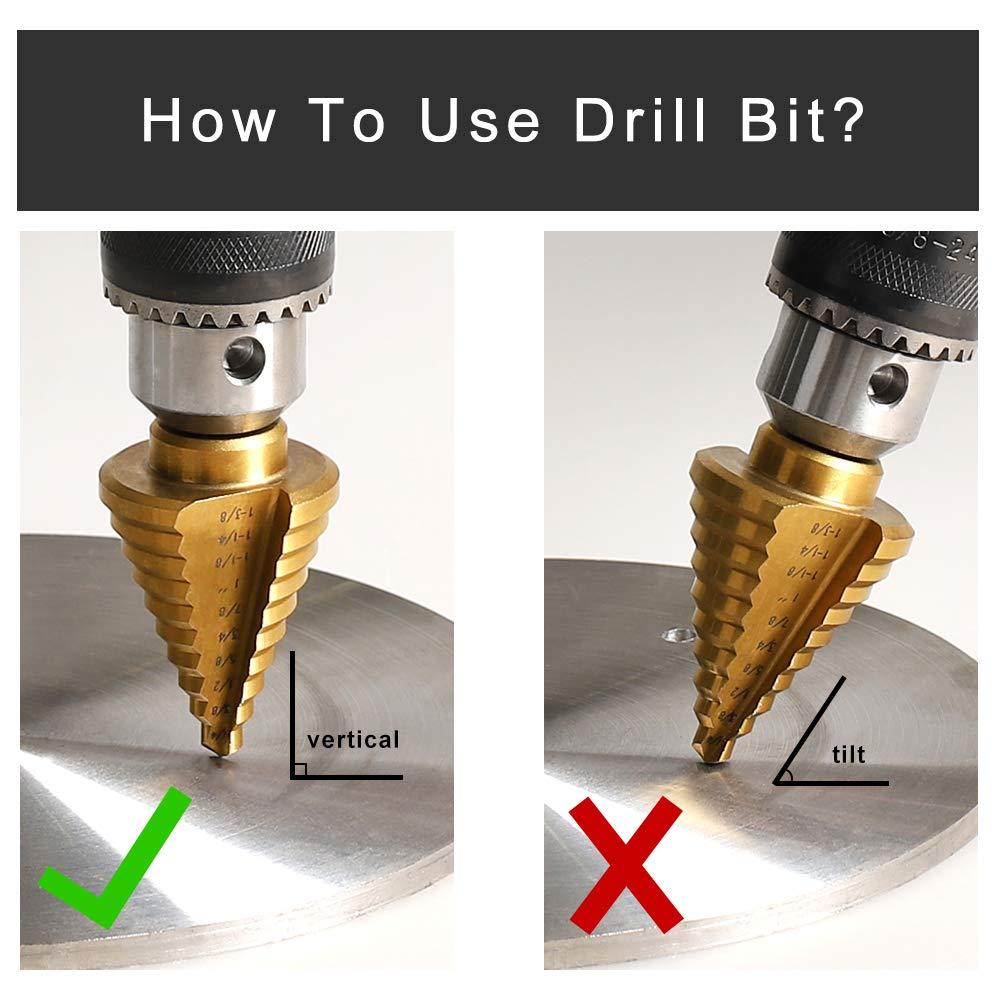 step drill bit uses