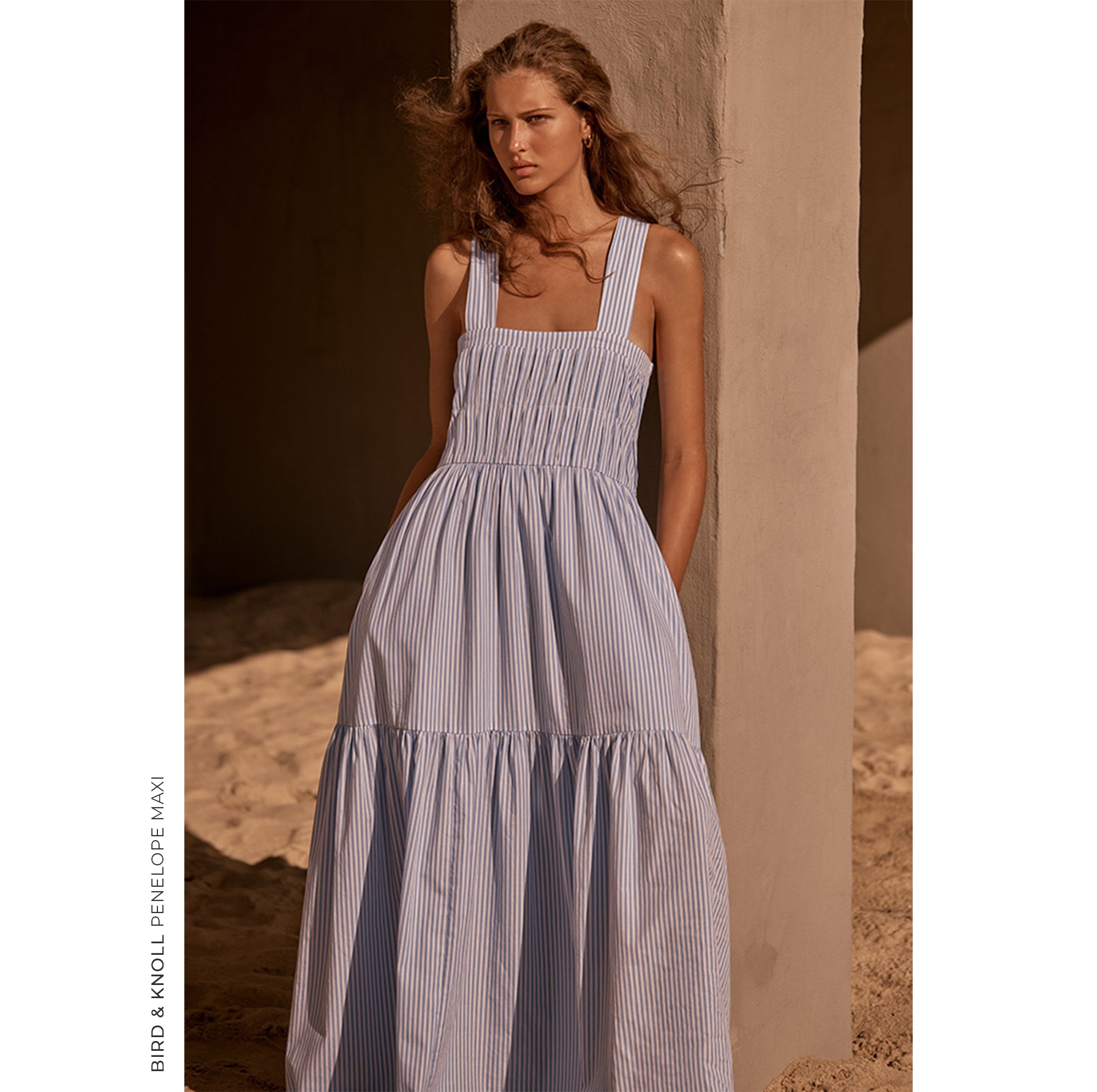 PENELOPE MAXI IN BABY BLUE STRIPE