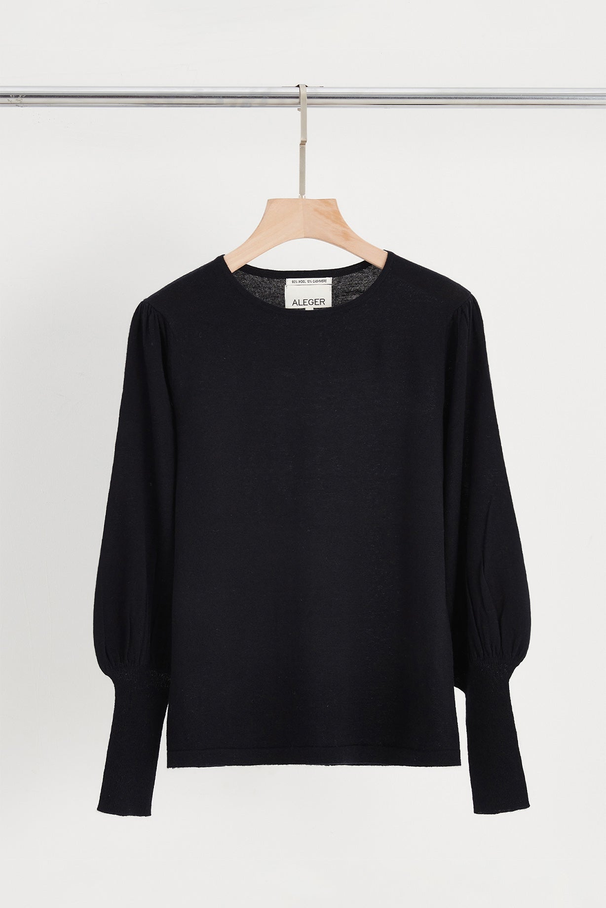 N.33 Cashmere Blend Bell Sleeve Crew