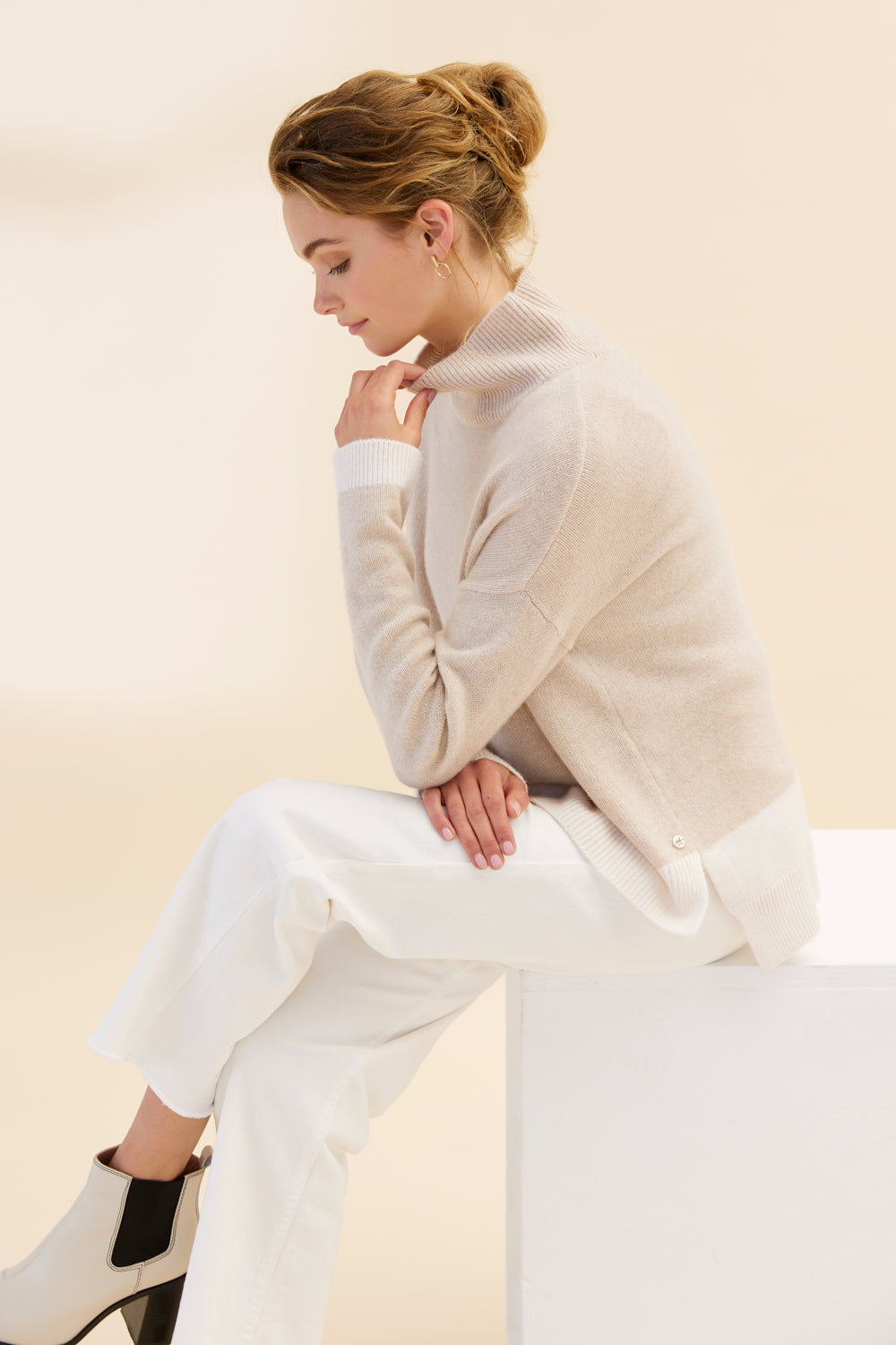 Tessa Cashmere Turtleneck Sweater - 100% Luxury Cashmere