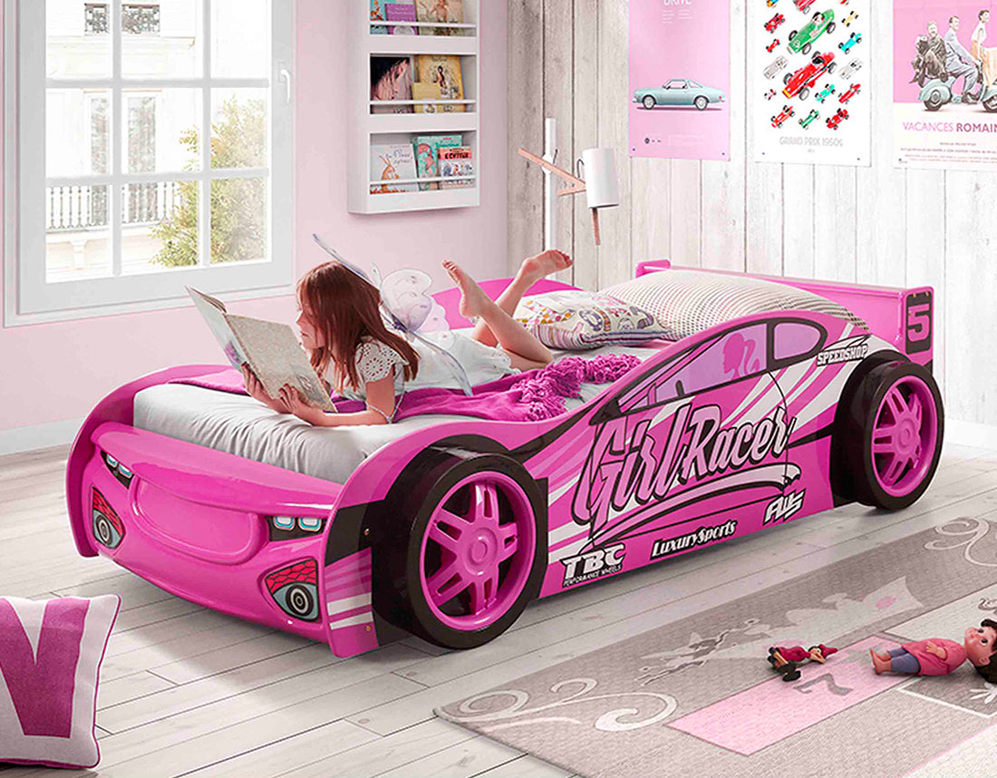 Girls Racer Car Bed by IQ Kids