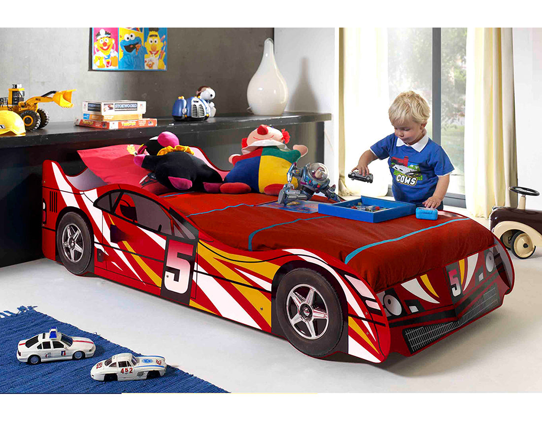 red racing car bed