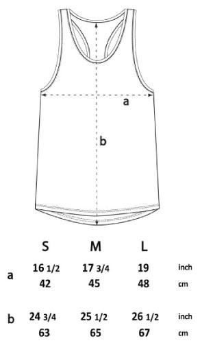 Racerback Vest Size Guide