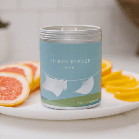 citrus breeze scented candle