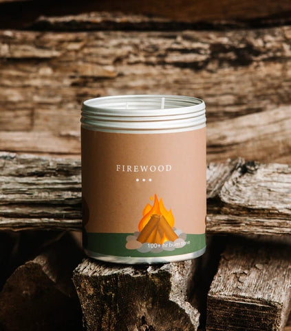 firewood scented fall candle