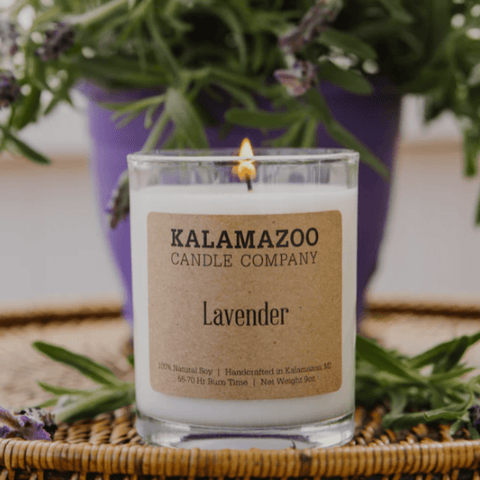 lavender scented spring candle