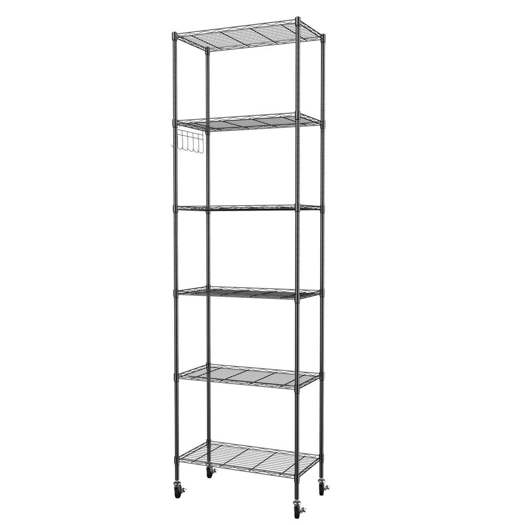 HEOMU 5 Tier Shelving Unit Metal Storage Shelf, Wire Shelves