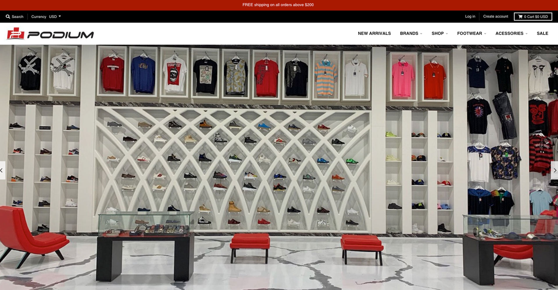 RC Website Design Company - Podium Clothing Shop