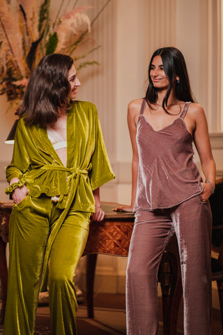 luxury loungewear for going out caramì made in Italy