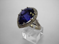 Handmade Tanzanite Diamond Ring