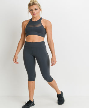 Mesh Cut Out Sports Bra