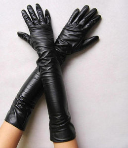 fake leather gloves