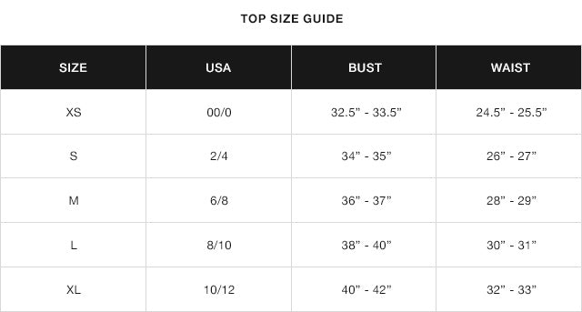 Size Guide - Miss Me