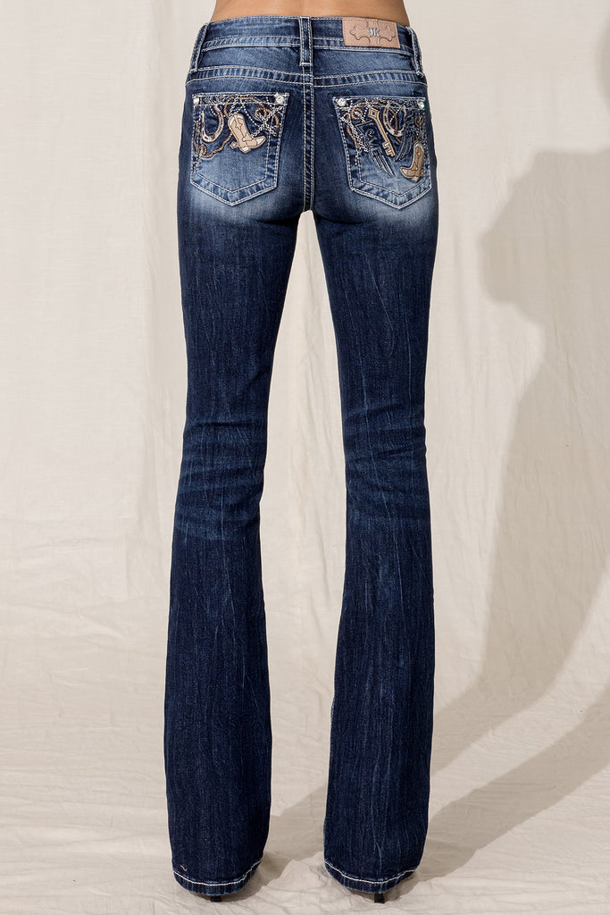 Miss Me Women's Jeans Lucky Mid-Rise Bootcut Jean M3853B – Wei's Western  Wear