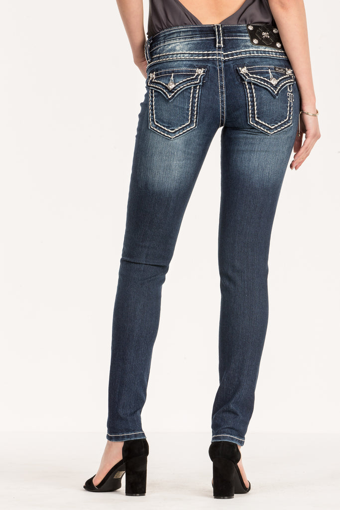 Dark Wash Border Bootcut Jeans, Only $104.00