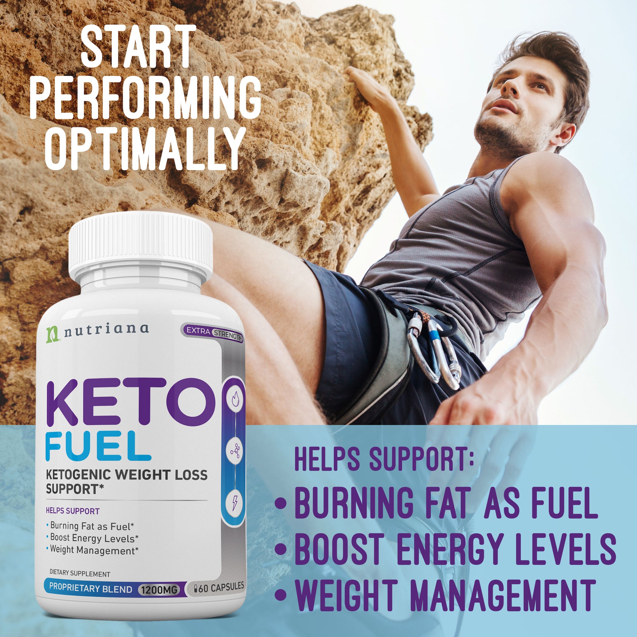 Keto Fuel Energy Boosting Weight Loss Pills - Nutriana