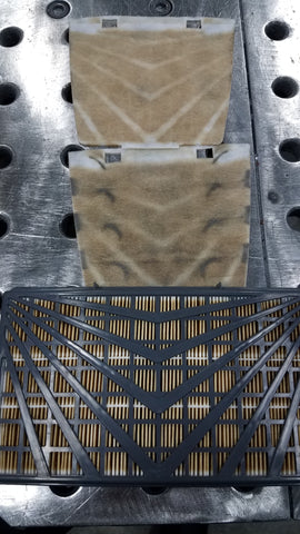 Photos Show PAPR Pre-Filters After 8 Hours of Filtering Aluminum Welding Fumes