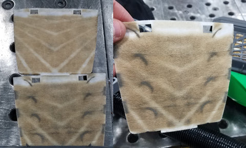 PAPR Pre-Filters after a single shift of filtering welding fumes