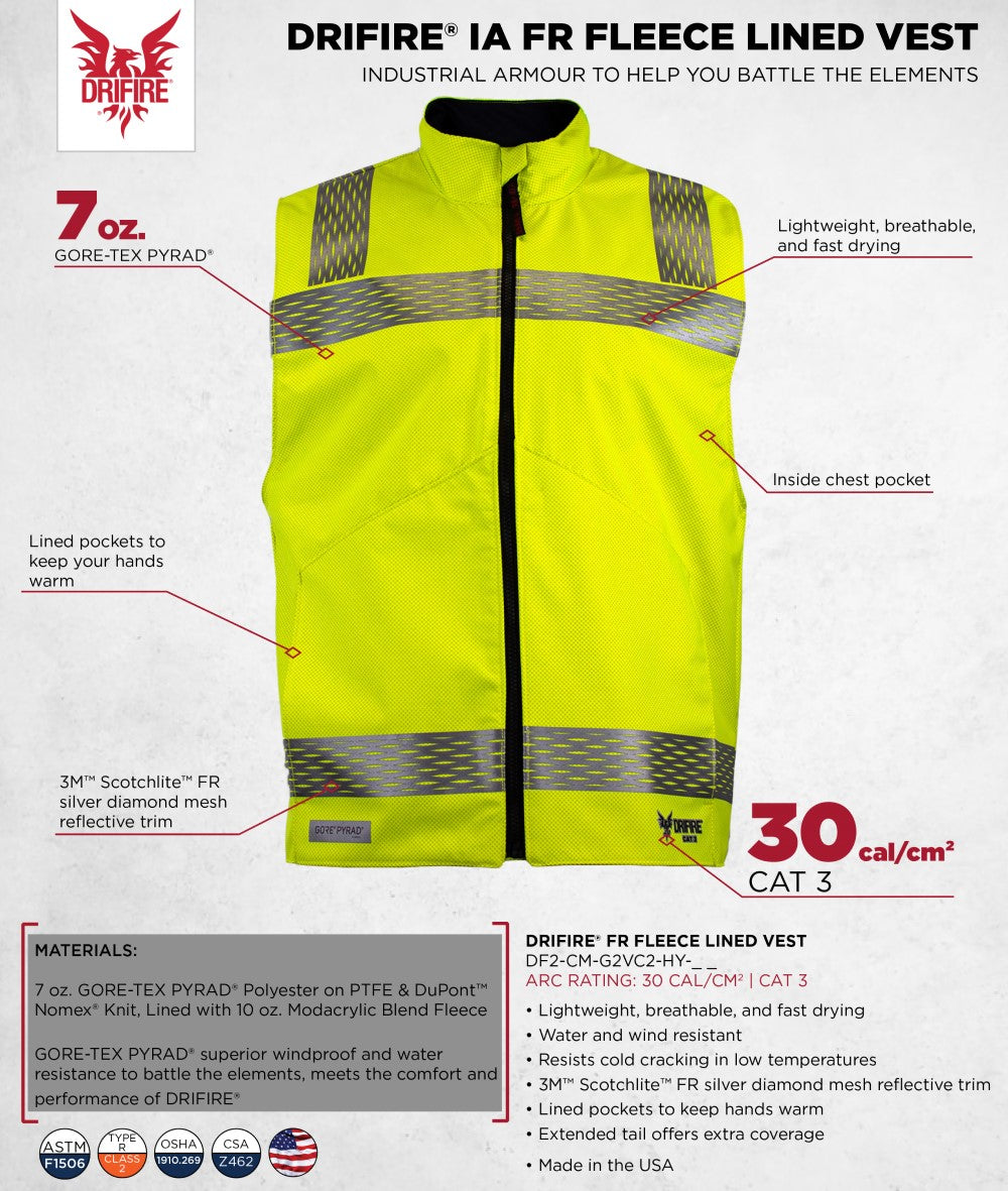 DRIFIRE IA FR Fleece Lined High Visibility Vest