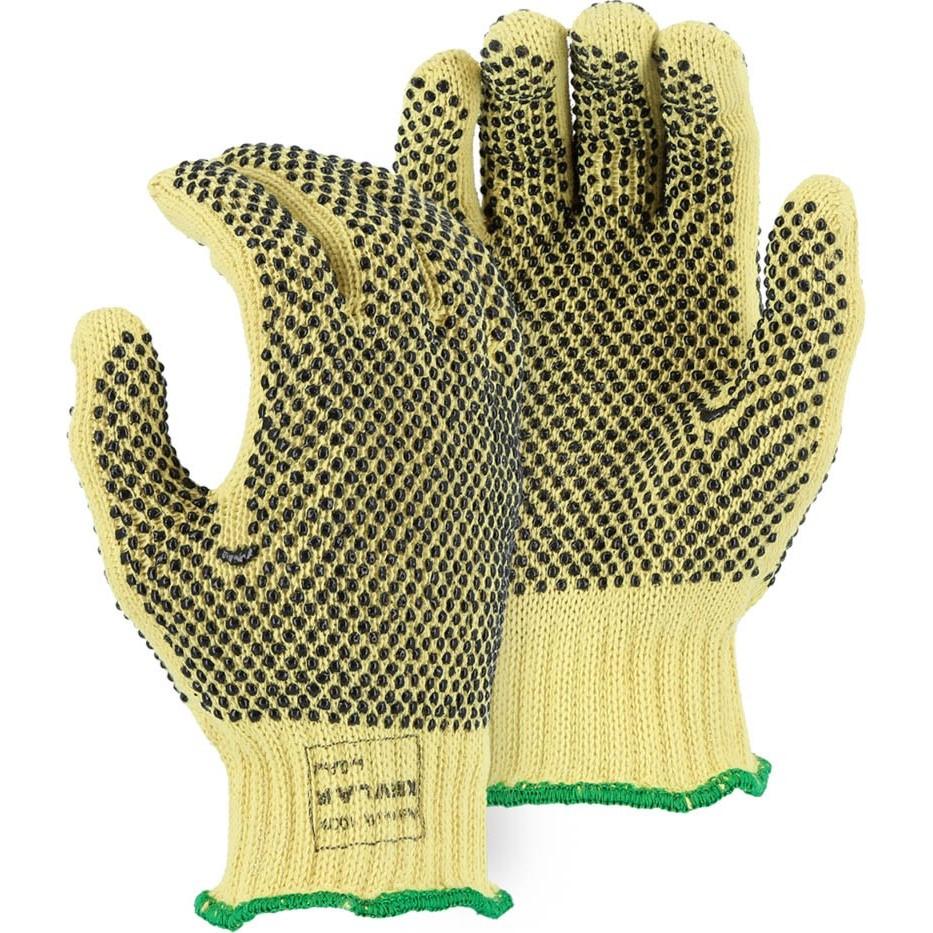 Cut Resistant Glove - Kevlar Fiber Blend, PVC Dotted, Heavyweight ...