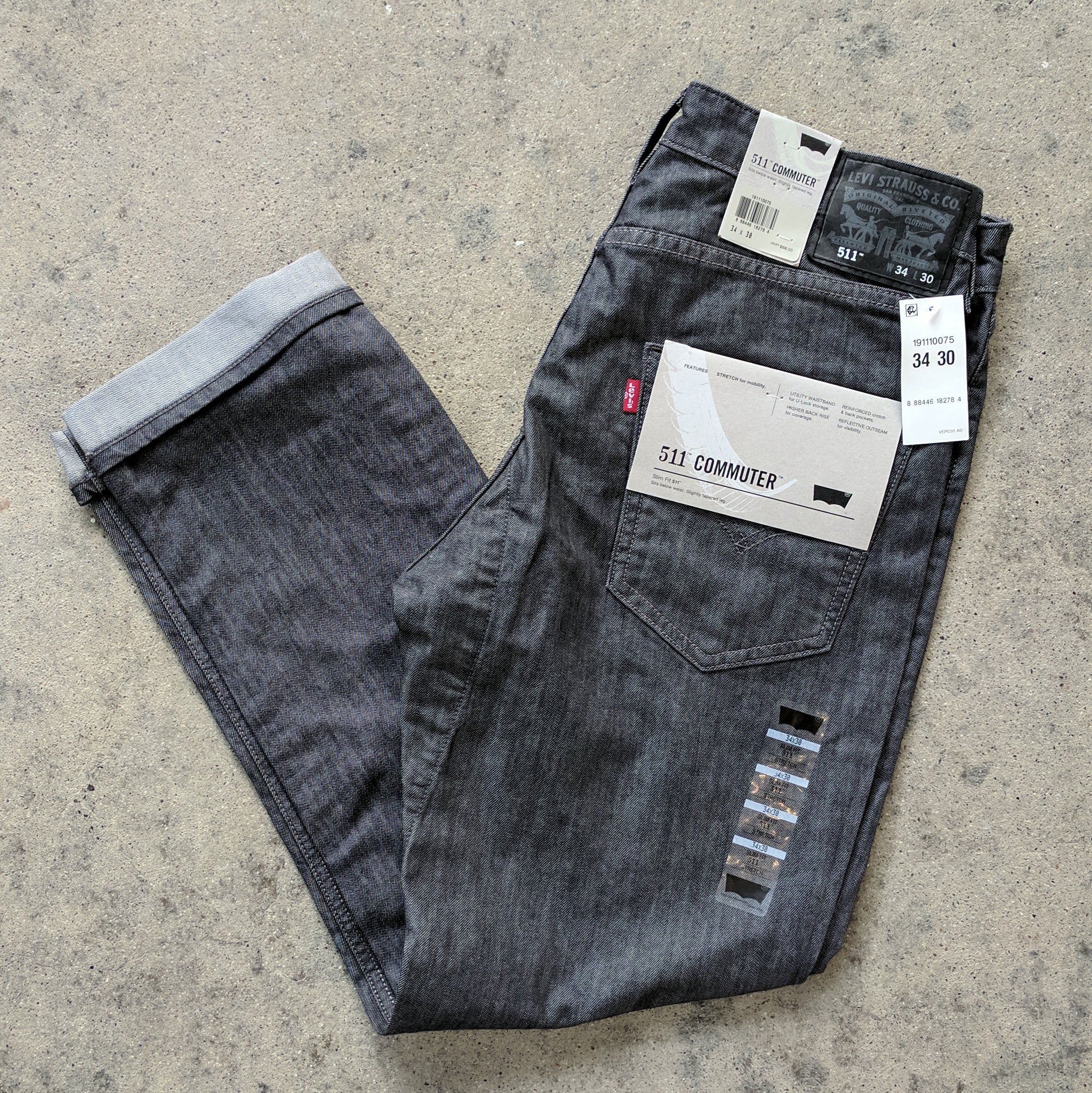 levi's 511 slim fit grey