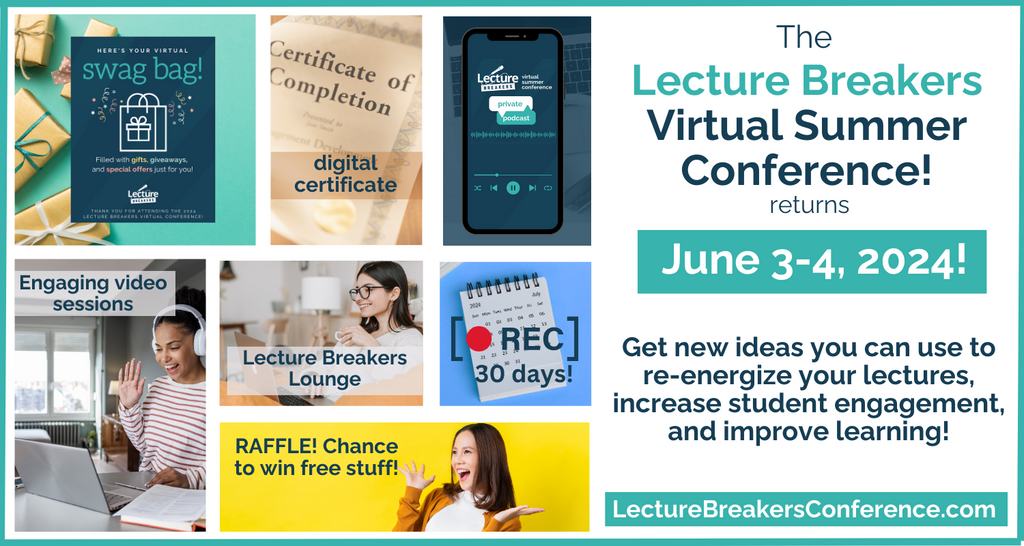 Lecture Breakers Virtual Summer Conference college teaching active learning